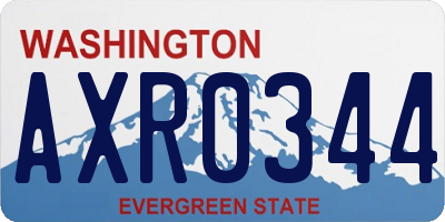 WA license plate AXR0344
