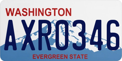 WA license plate AXR0346