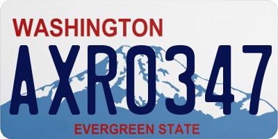 WA license plate AXR0347