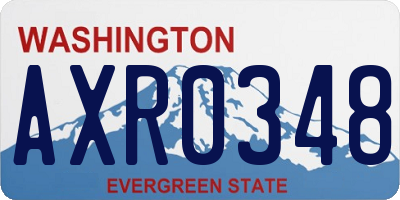 WA license plate AXR0348