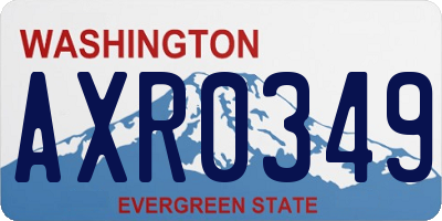 WA license plate AXR0349
