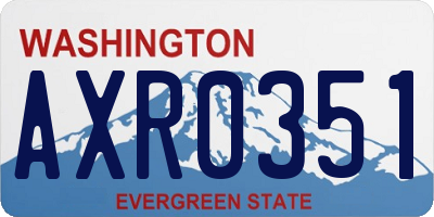 WA license plate AXR0351