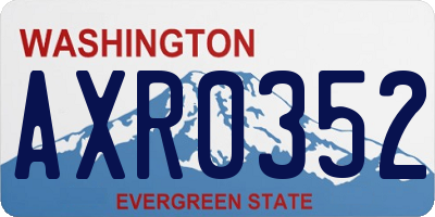WA license plate AXR0352
