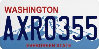 WA license plate AXR0355