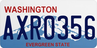 WA license plate AXR0356