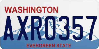 WA license plate AXR0357