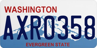 WA license plate AXR0358