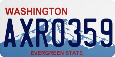 WA license plate AXR0359