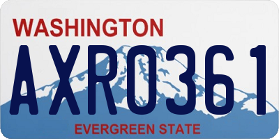 WA license plate AXR0361