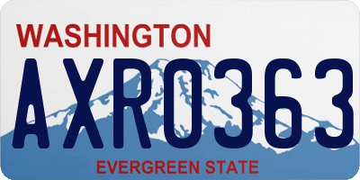 WA license plate AXR0363