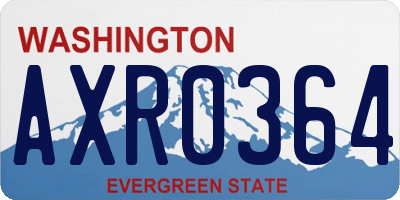 WA license plate AXR0364