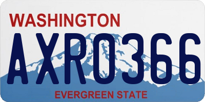 WA license plate AXR0366