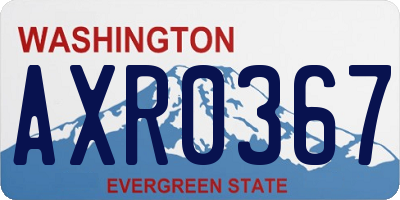 WA license plate AXR0367