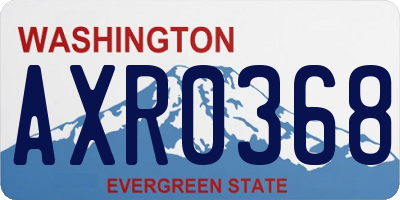 WA license plate AXR0368