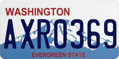 WA license plate AXR0369