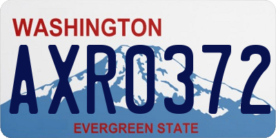 WA license plate AXR0372