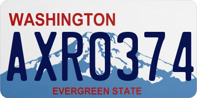 WA license plate AXR0374