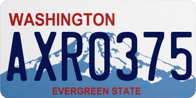 WA license plate AXR0375