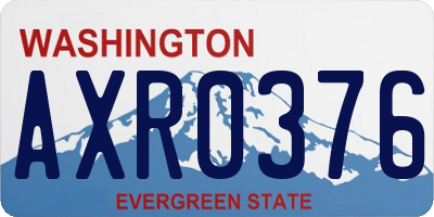 WA license plate AXR0376