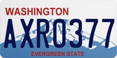 WA license plate AXR0377