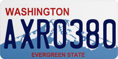 WA license plate AXR0380