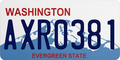 WA license plate AXR0381