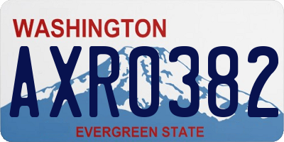 WA license plate AXR0382