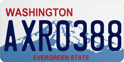 WA license plate AXR0388