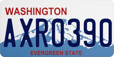 WA license plate AXR0390