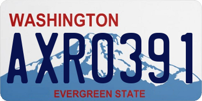 WA license plate AXR0391