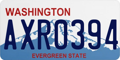 WA license plate AXR0394