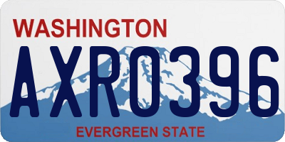 WA license plate AXR0396