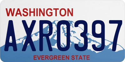 WA license plate AXR0397