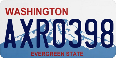 WA license plate AXR0398
