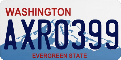WA license plate AXR0399
