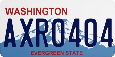 WA license plate AXR0404