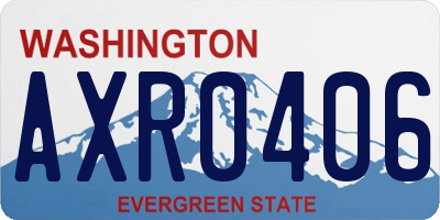 WA license plate AXR0406