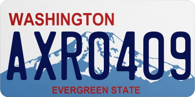 WA license plate AXR0409