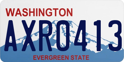 WA license plate AXR0413