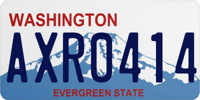 WA license plate AXR0414