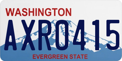 WA license plate AXR0415