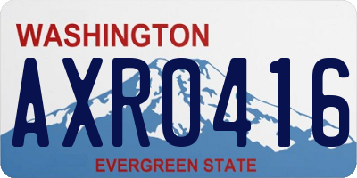WA license plate AXR0416