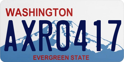 WA license plate AXR0417