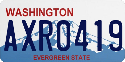 WA license plate AXR0419