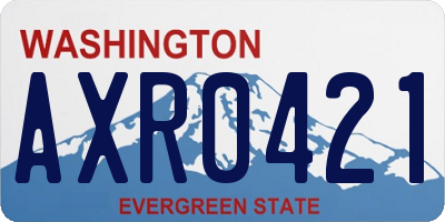 WA license plate AXR0421