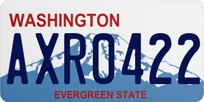 WA license plate AXR0422