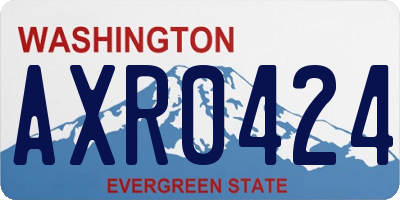 WA license plate AXR0424