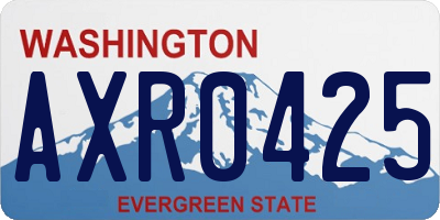 WA license plate AXR0425