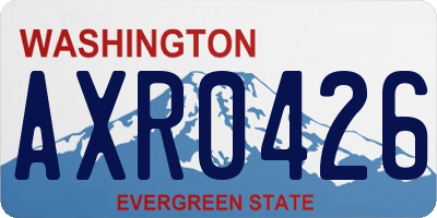 WA license plate AXR0426
