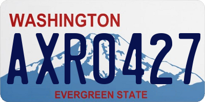 WA license plate AXR0427